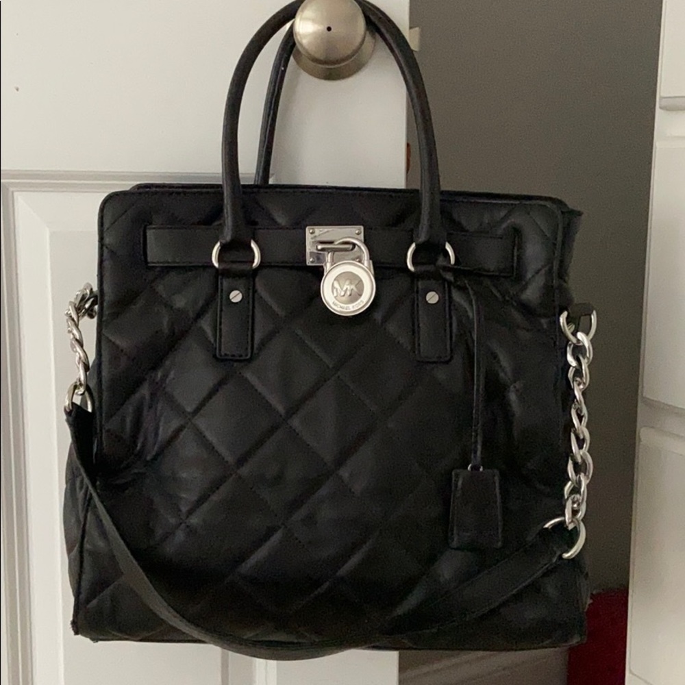 Large Michael Kors quilted leather bag